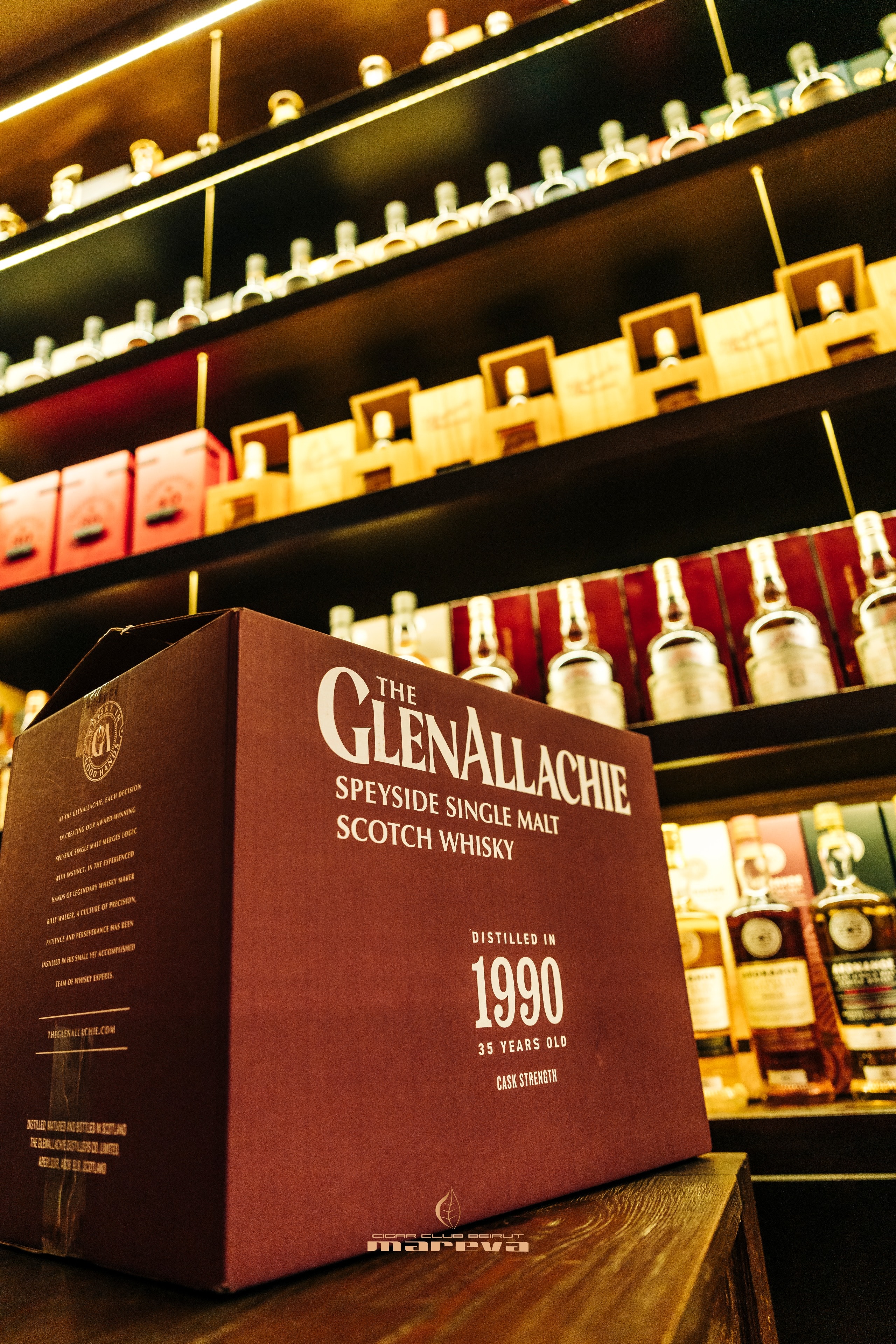GlenAllachie 1990 35 Years Old Now at Club Mareva Beirut - Image 1