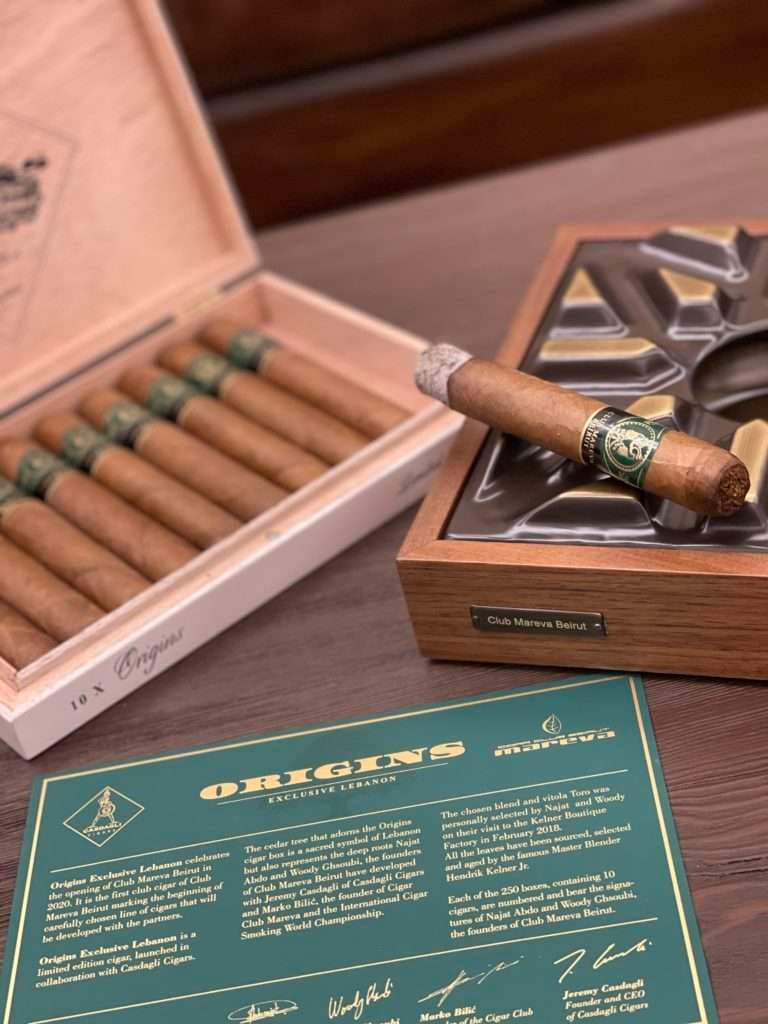 Club Mareva Beirut Origins cigar close-up