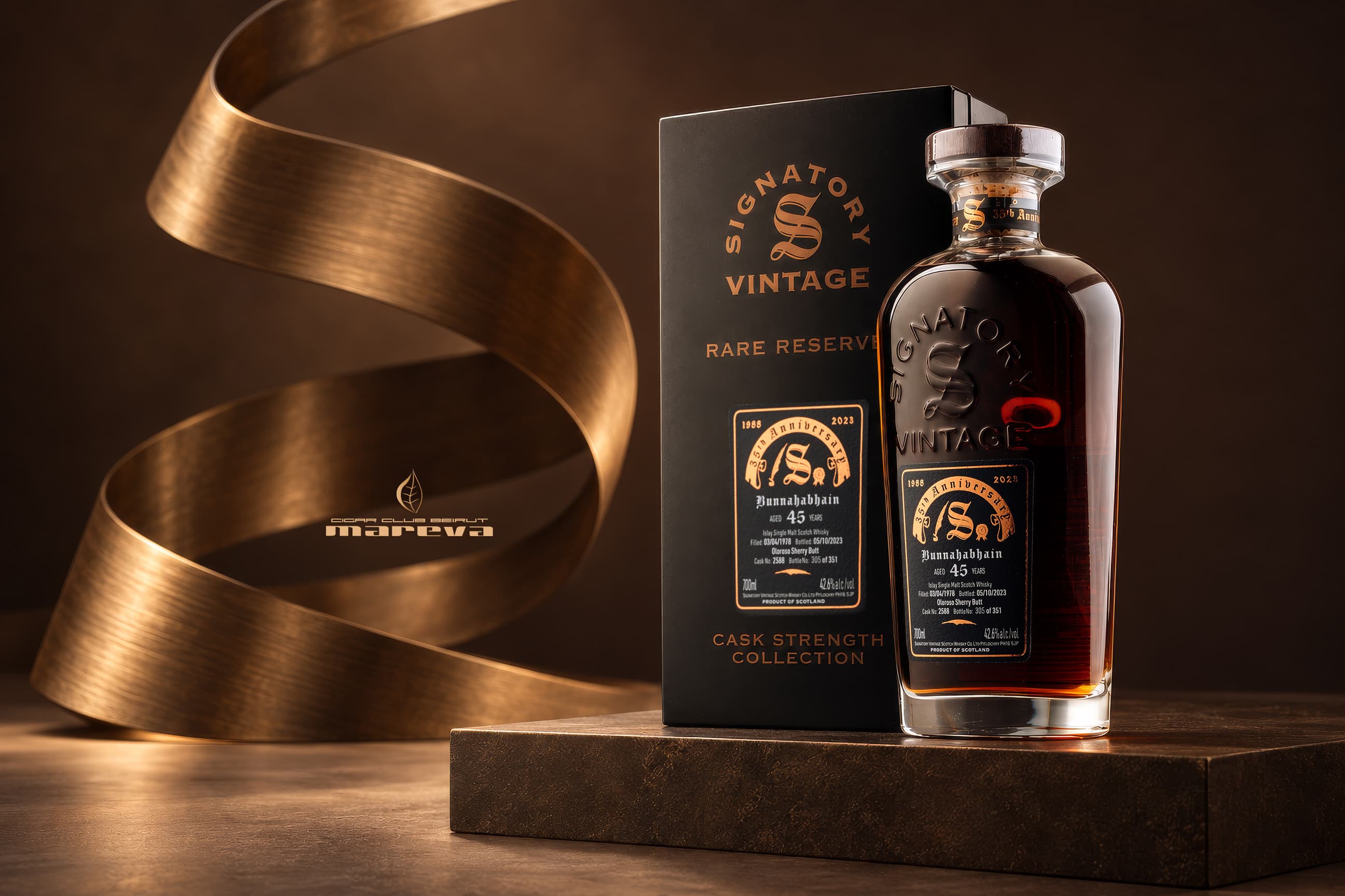 Bunnahabhain 1978: A 45-Year-Old Islay Rarity Arrives at Club Mareva Beirut